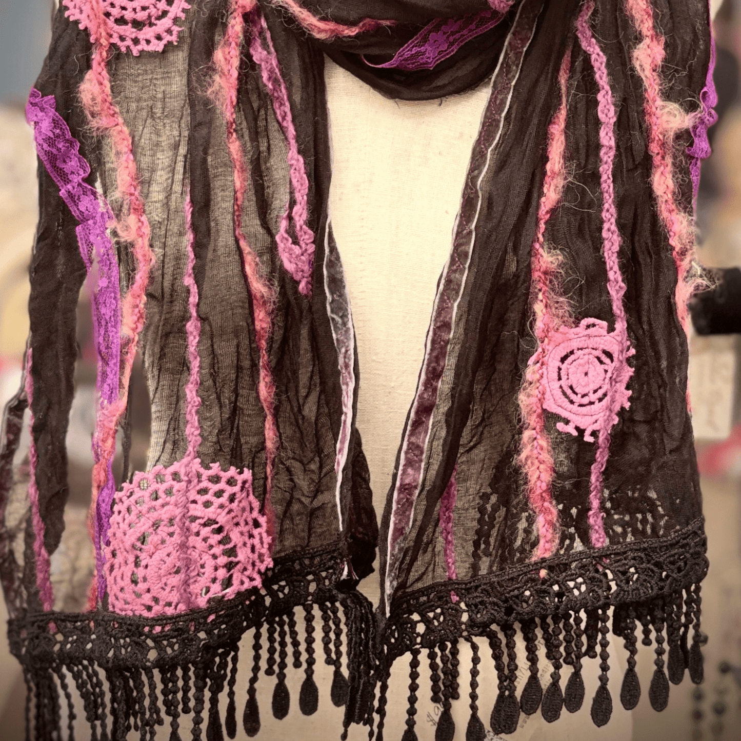 Midnight Mauve Vintage Inspired Scarf