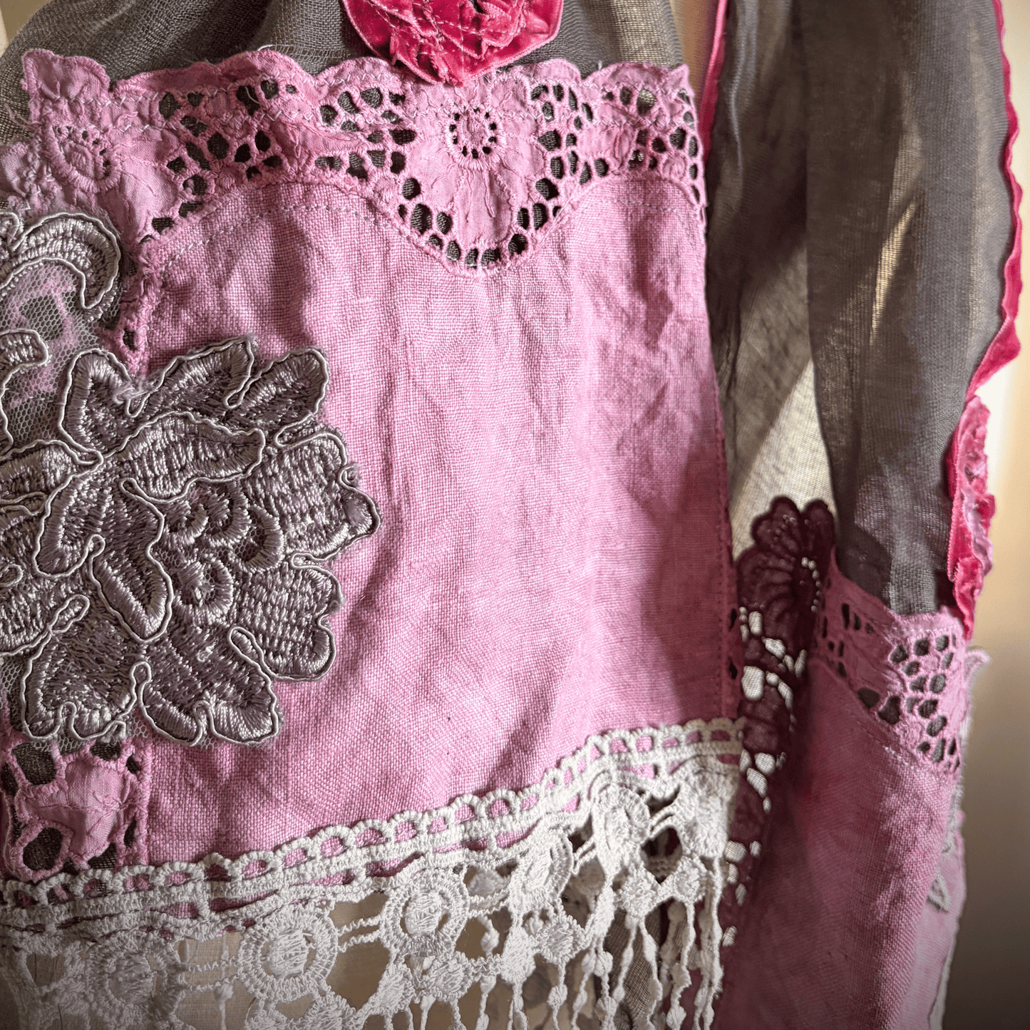Blushing Blossoms Vintage Inspired Scarf