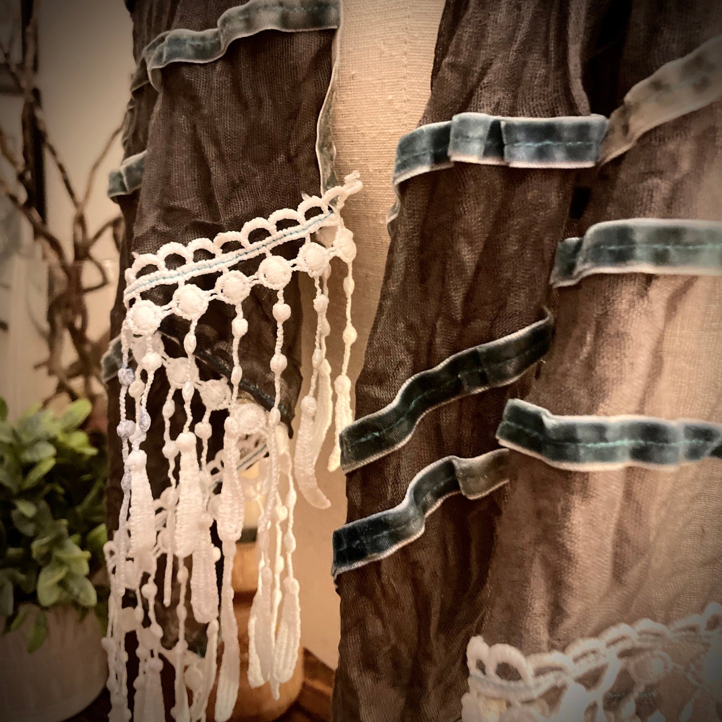 Silk Shadows Vintage Inspired Scarf