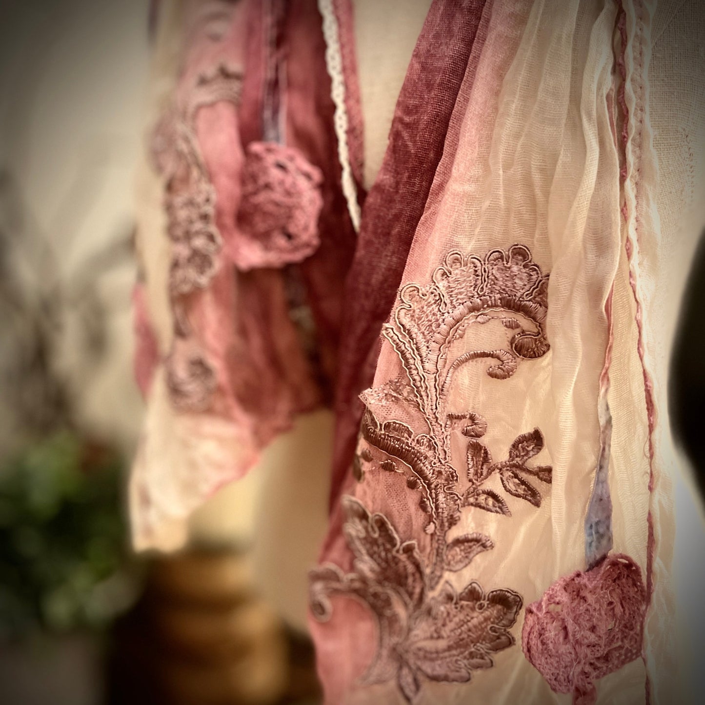 Boho Blush Vintage Inspired Scarf