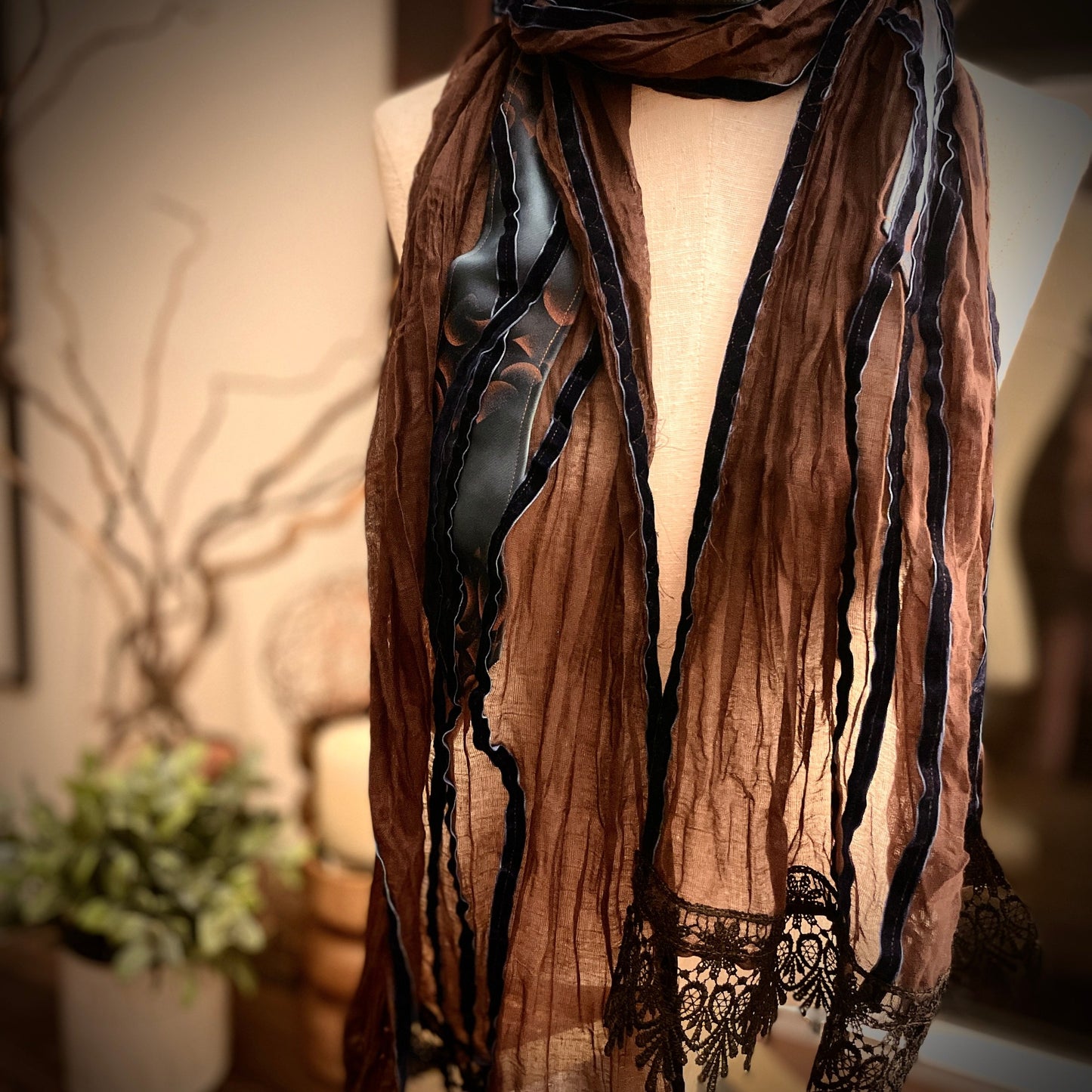 Azure Accents Vintage Inspired Scarf