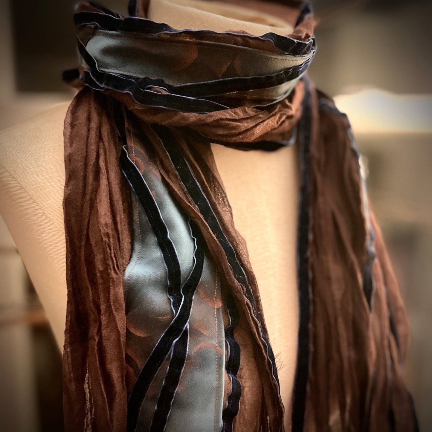 Azure Accents Vintage Inspired Scarf