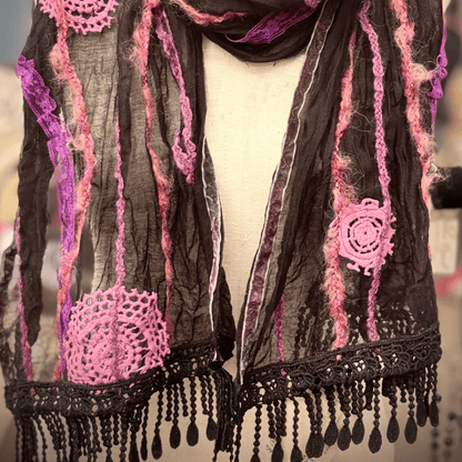 Midnight Mauve Vintage Inspired Scarf