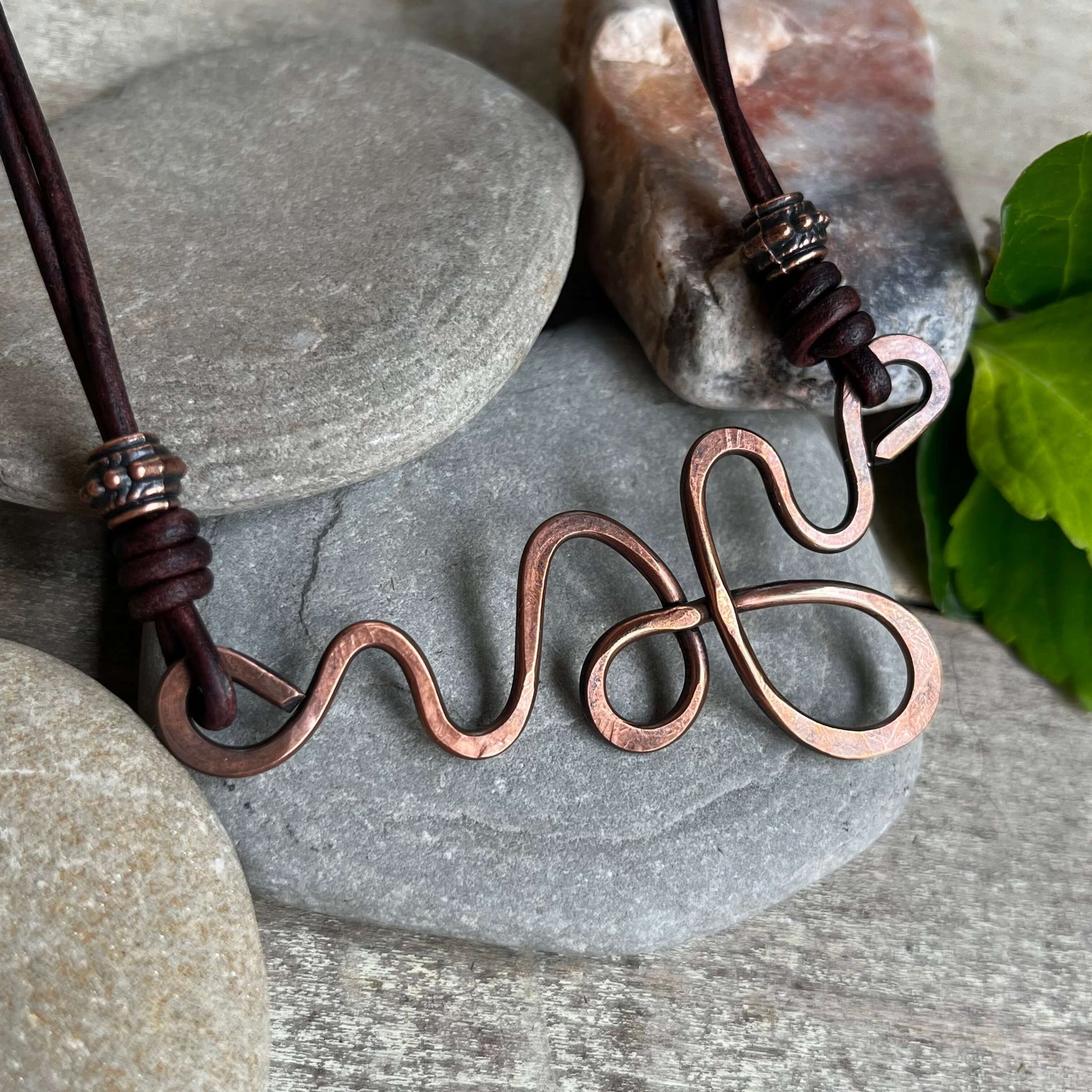 close up of copper swirl