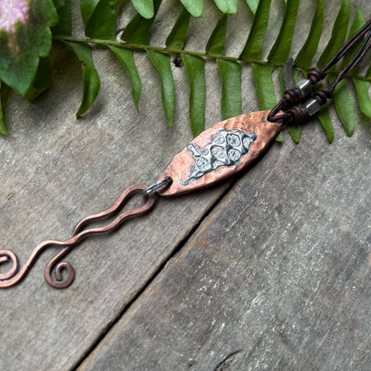 Mixed Metal Copper Silver Pendant