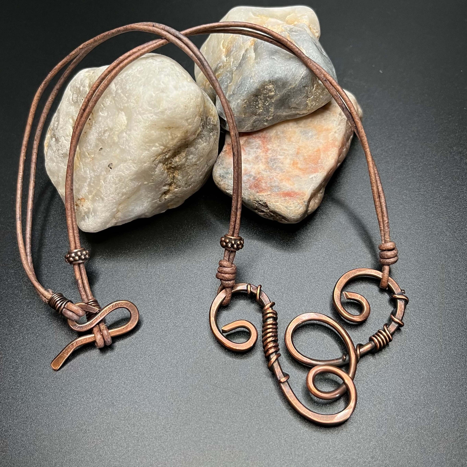 copper swirl necklace