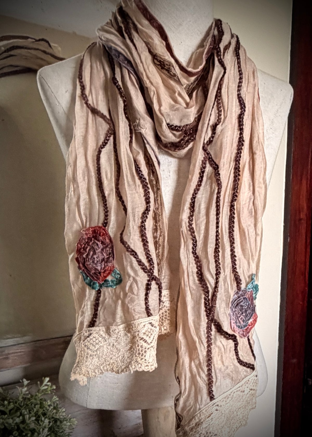 off White scarf on mannequin