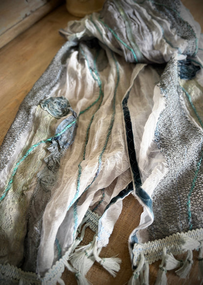 Boho Blue Vintage Inspired Scarf