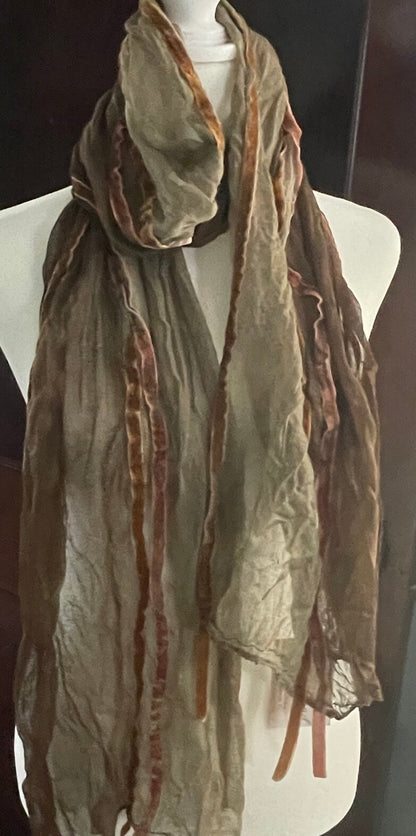 Saffron Swirls Vintage Inspired Scarf