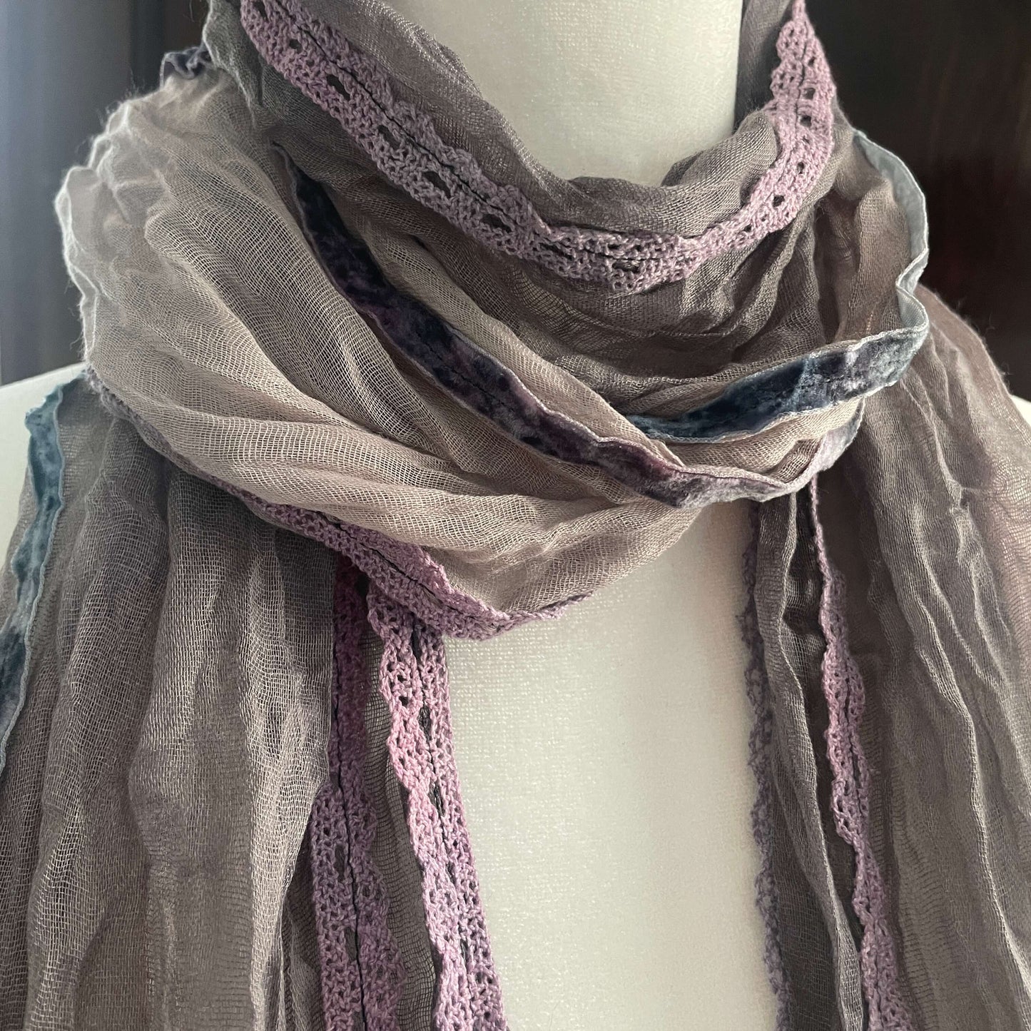 Silk Shadows Vintage Inspired Scarf