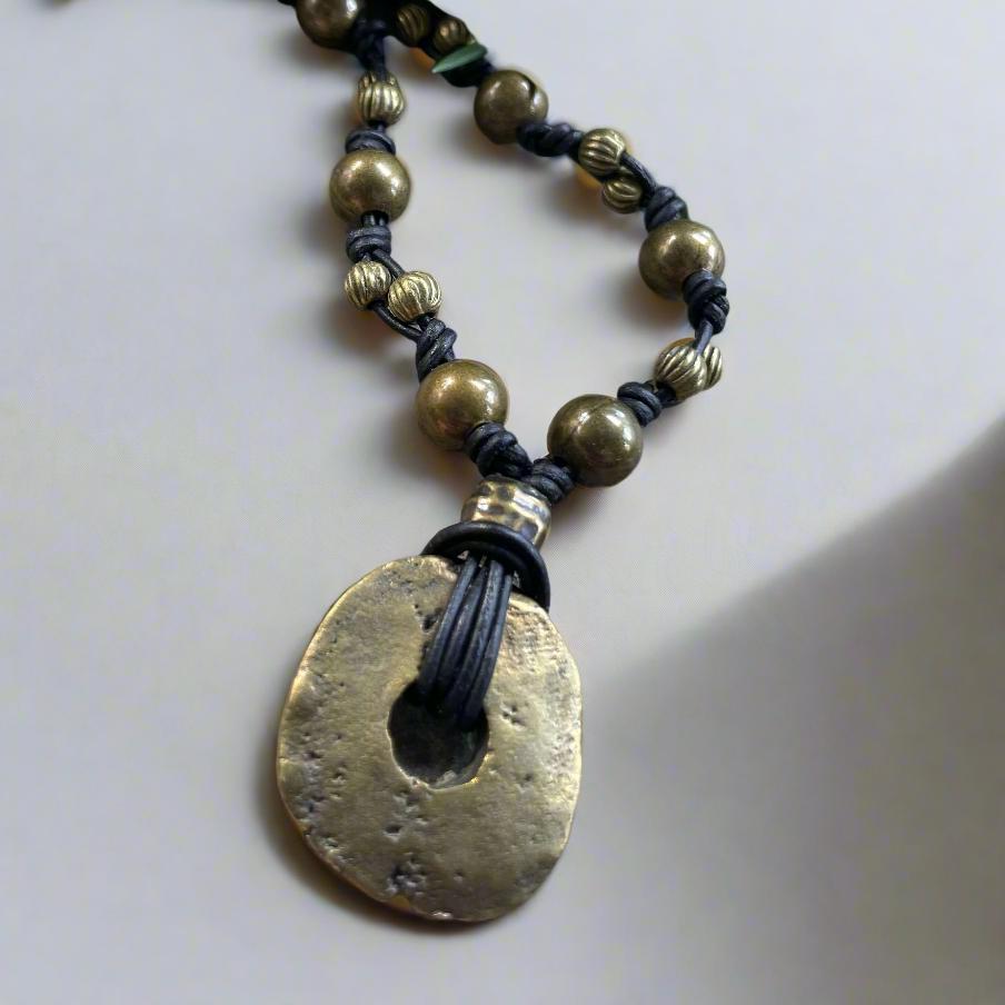 Brass Medallion Necklace