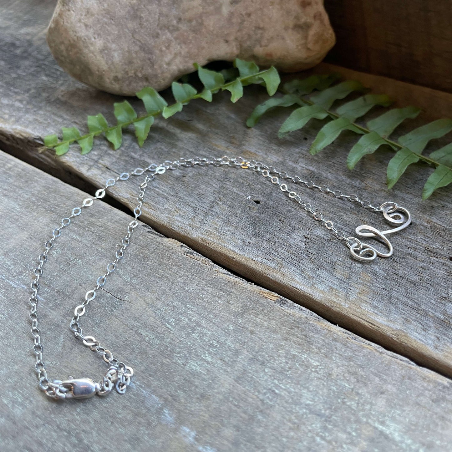 Delicate Sterling Swirl on Chain