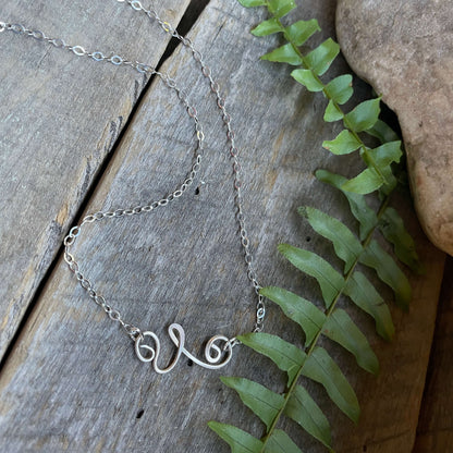 Delicate Sterling Swirl on Chain