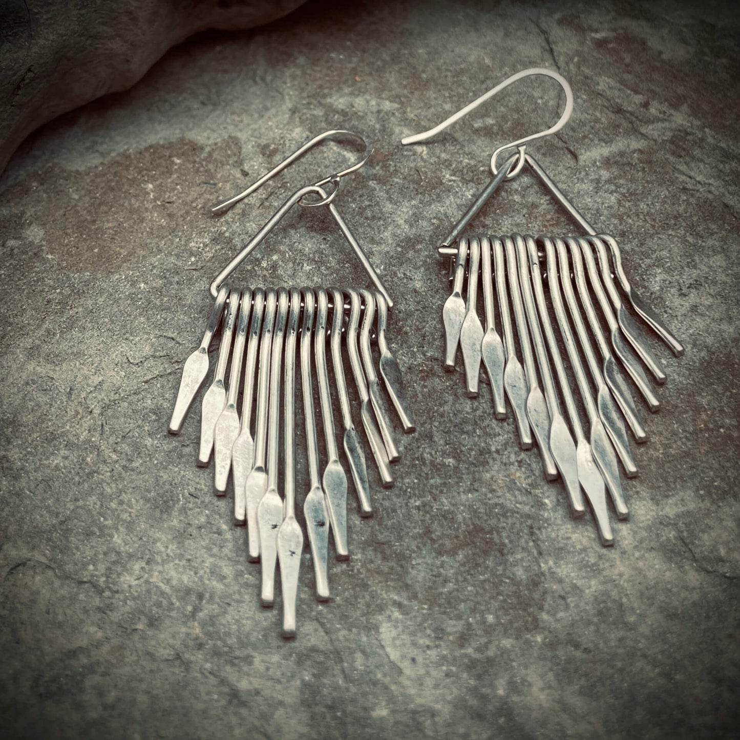 Silver Fringe Earrings