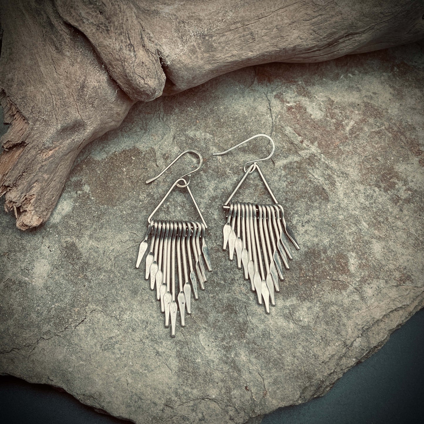 Silver Fringe Earrings