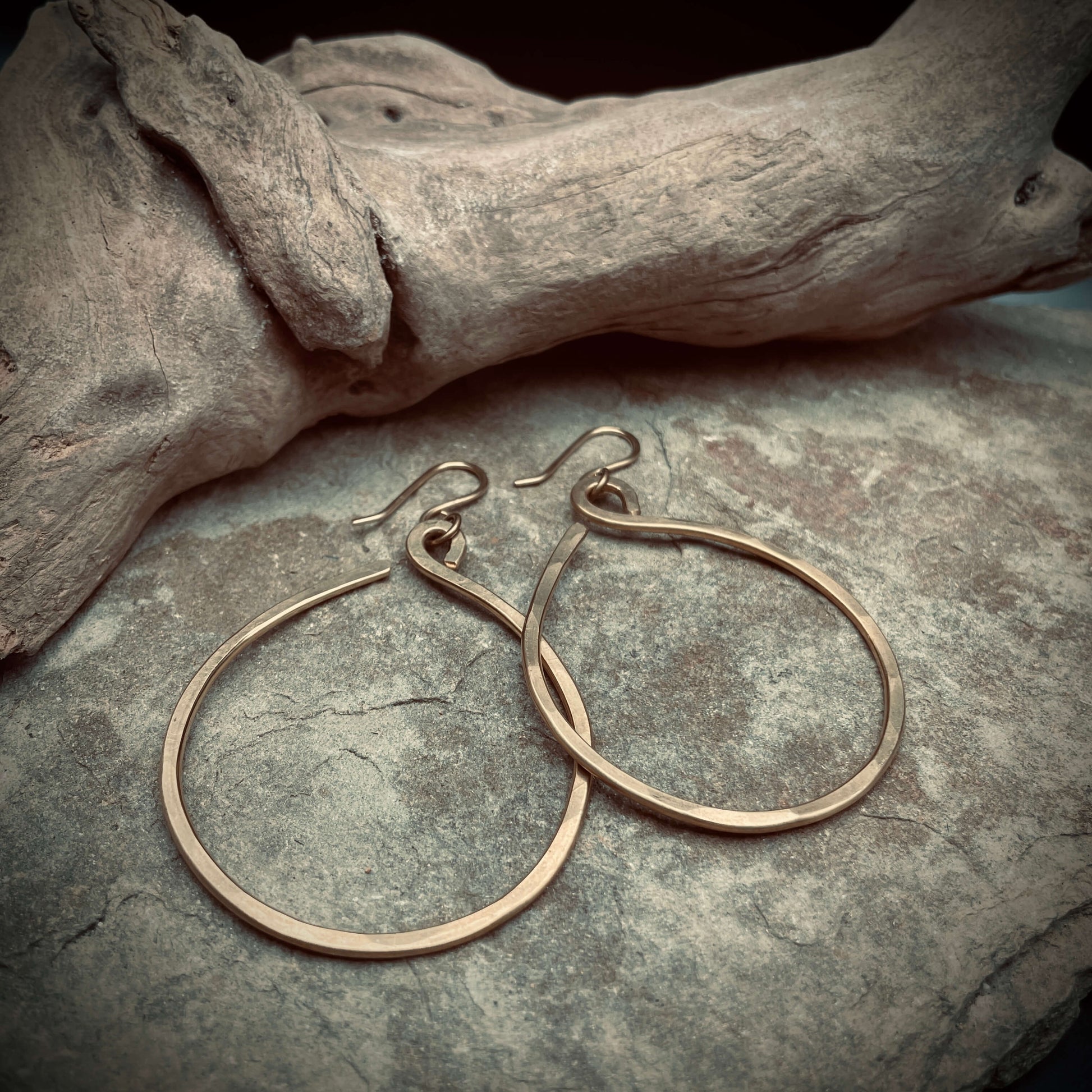 Brass Hoop on rock