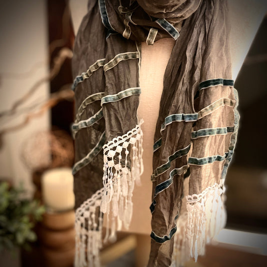 Silk Shadows Vintage Inspired Scarf