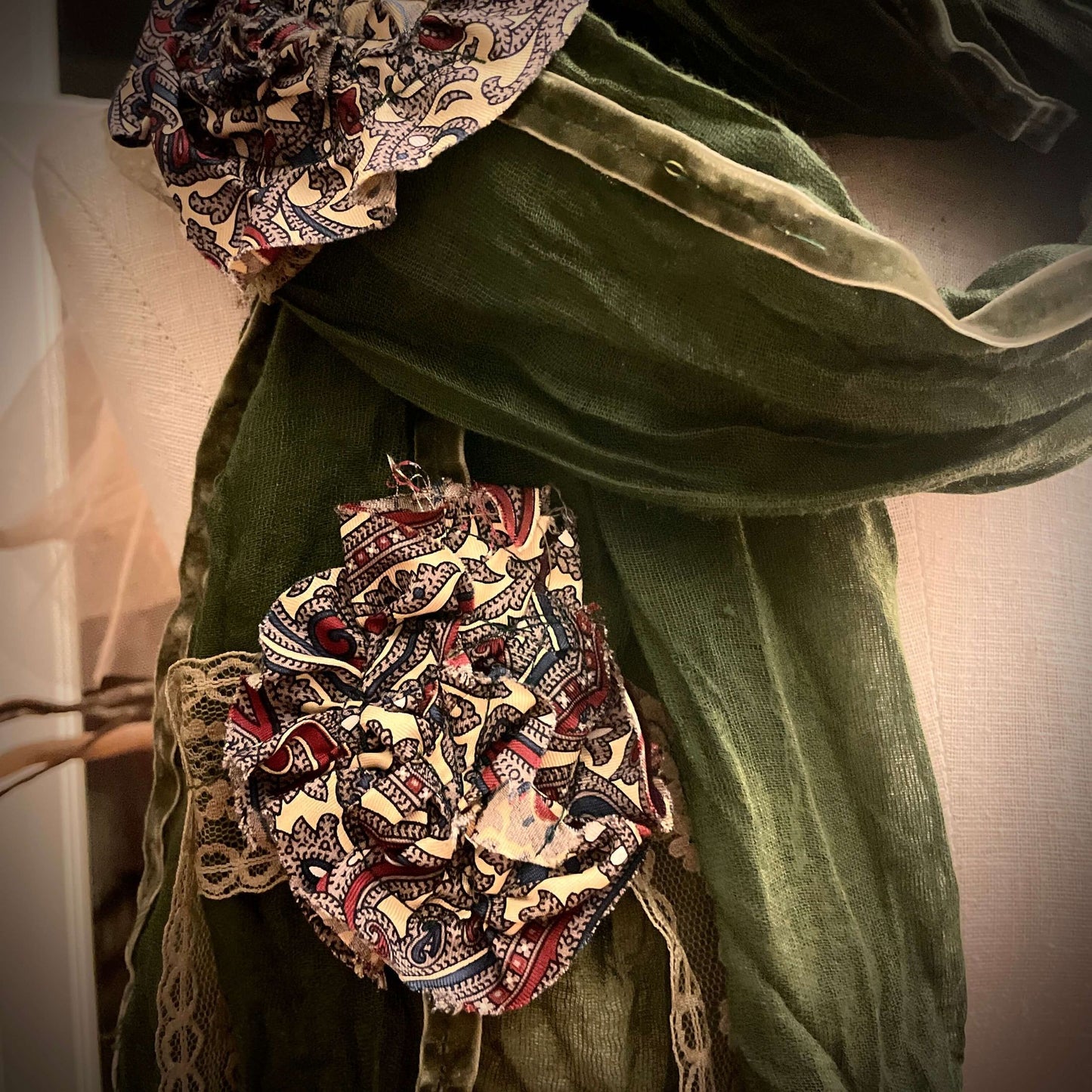 Blushing Blossoms Vintage Inspired Scarf