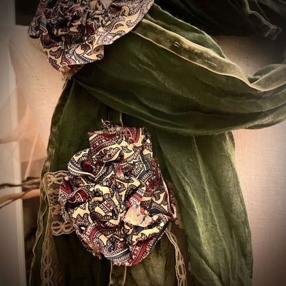 Blushing Blossoms Vintage Inspired Scarf