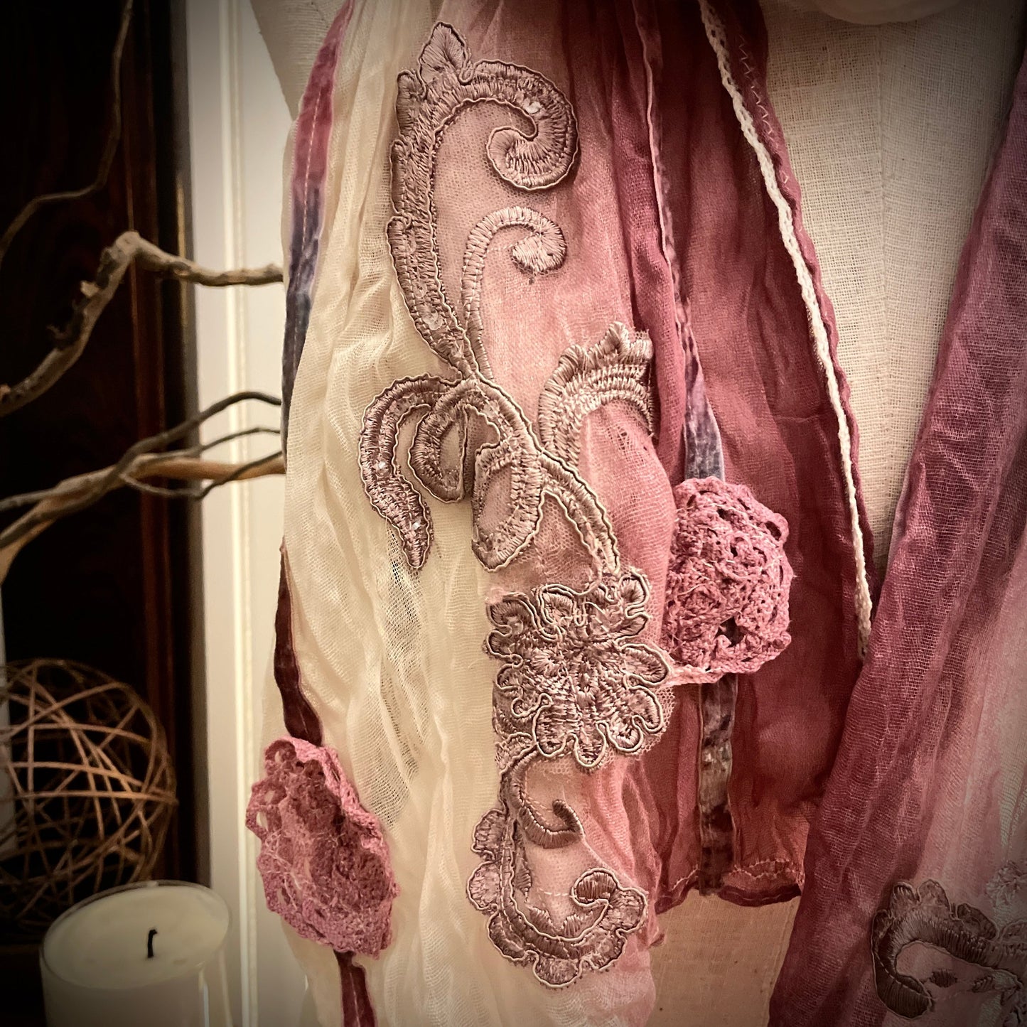 Boho Blush Vintage Inspired Scarf