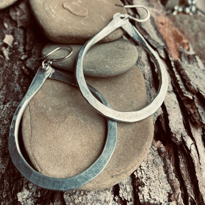 Close up of the Classic Lightweight Aluminum Loop Earrings